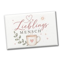 Souvenir Magnet Lieblingsmensch - Dekomagnet Mit Spruch Und Herz Mit Spruch: