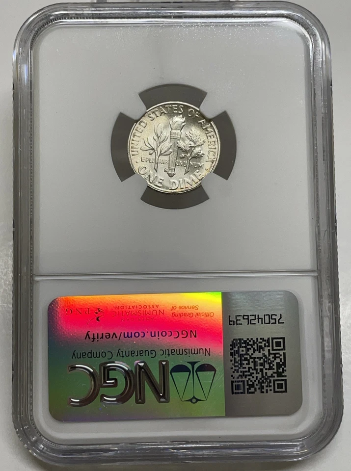 1950-S Roosevelt Dime 10c NGC MS67 Key Date - Image 3 of 4