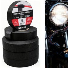 Roll 3/4"x50FT Wiring Harness Tape - High Temp Self-Adhesive Cloth Tape H19