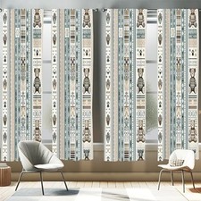 Bear Window Curtains Pack of 56"W x 95"L Pack of 4 Blue Grey Pale Grey Fawn