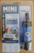 Sawyer  SP128 MINI Water Filtration System Complete Blue