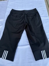 adidas Black Cropped Pants with White Accents