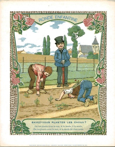 Imagerie ancienne ronde enfantine savez-vous planter les choux 1996