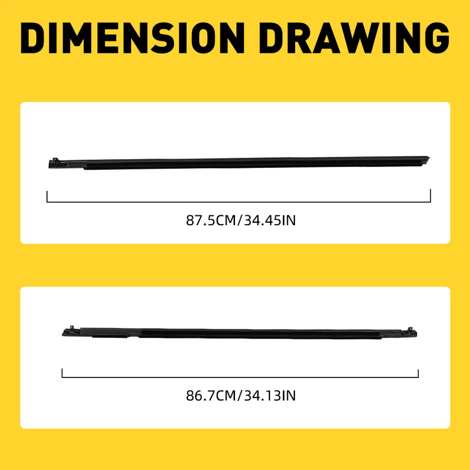 Sello de moldura de ventana negro para Mazda3 BK sedán 2004-2009 4 piezas Foto 4 de 4