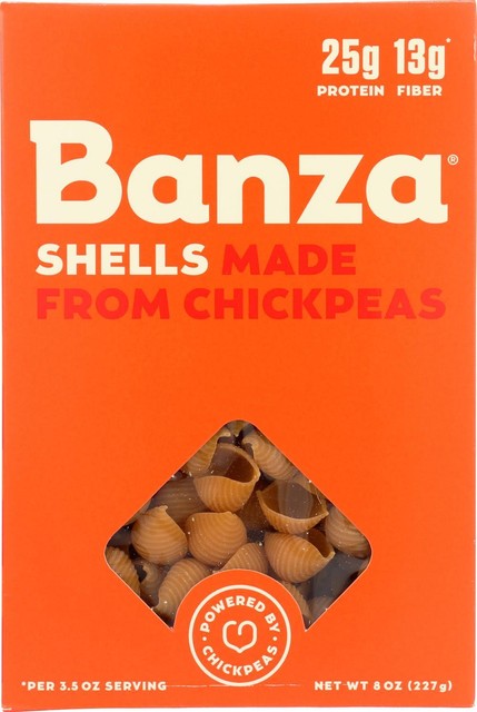 BANZA-CHICKPEA PASTA SHELLS, Pack of 6 ( 8 OZ ) | eBay