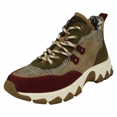 Damen Bugatti 95203 Hohe Stil Turnschuhe