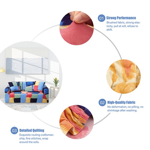 Sofa Covers 1 2 3 4 Seater High Stretch Lounge Slipcover Protector Couch Cover - Picture 80 of 168
