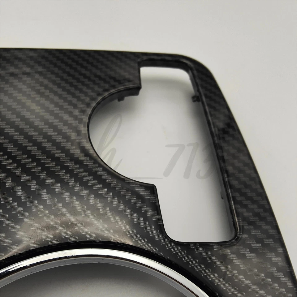 Carbon Fiber Style Center Console Cup Holder Trim for Benz W204 C-Class 2008-14 - Image 4 of 4