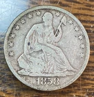 1858-O Seated Liberty Half Dollar Super Original Fine+ CHRC