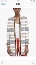 Bnwt Zara Fantasy Striped Coat/jacket Size S (rrp £95)