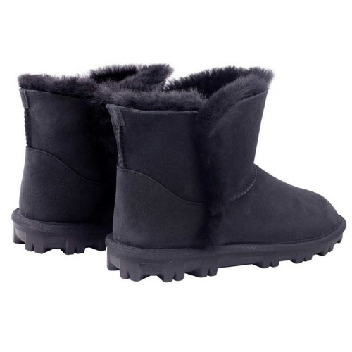 KS 100% Real Fur Boots Women's 10 SHEARLING Sheepskin Suede shoe Winter Snow - Picture 4 of 9