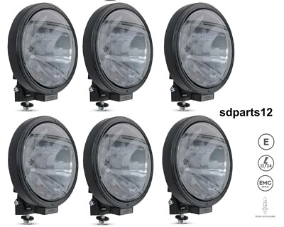 6 Höhepunkt Halogenstrahler 12V 24V Rauch Rund Projektor Lang Tragend+Nachlicht