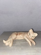 Scioto Large Ceramic Cat Figurine Signed 1993 S-2483 21cm Length