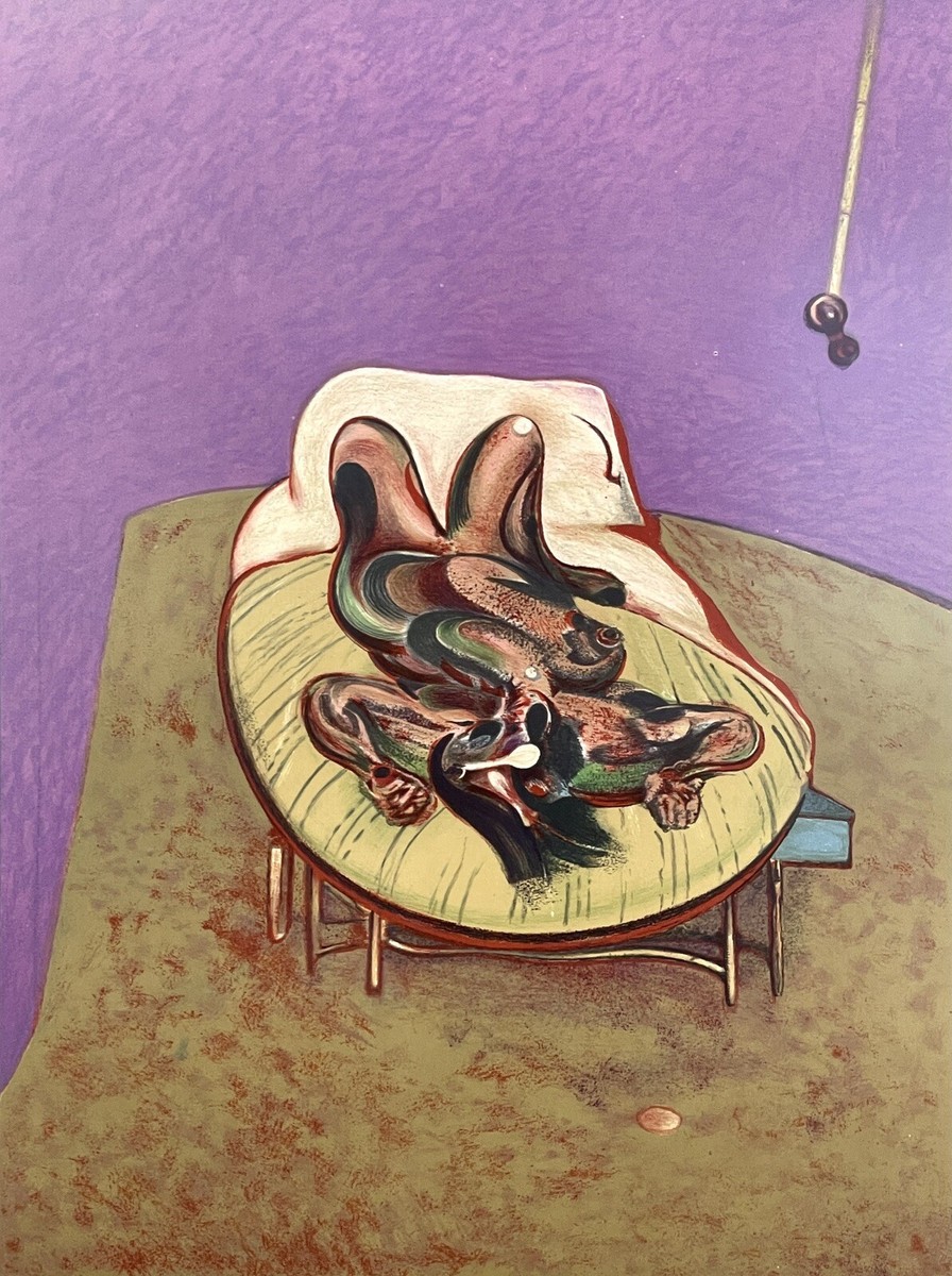 Original Francis Bacon 1966 Exhibition Lithograph with “Lying 