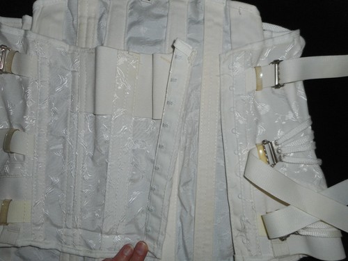 38 VinTage Fan Laced Camp Corset Steel Boning Cosplay Dress Up Theatre USA - Picture 7 of 11