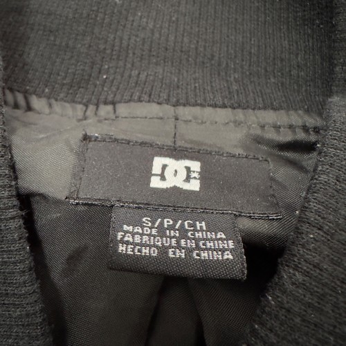 DC Shoes Giacca Uomo S Grigio Nero Full Zip Varsity Cappotto Y2K Skateboard Retrò - Foto 9 di 13