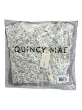 (2) Quincy Mae Bamboo Footed Pajamas- Blue Floral 3-6M NEW