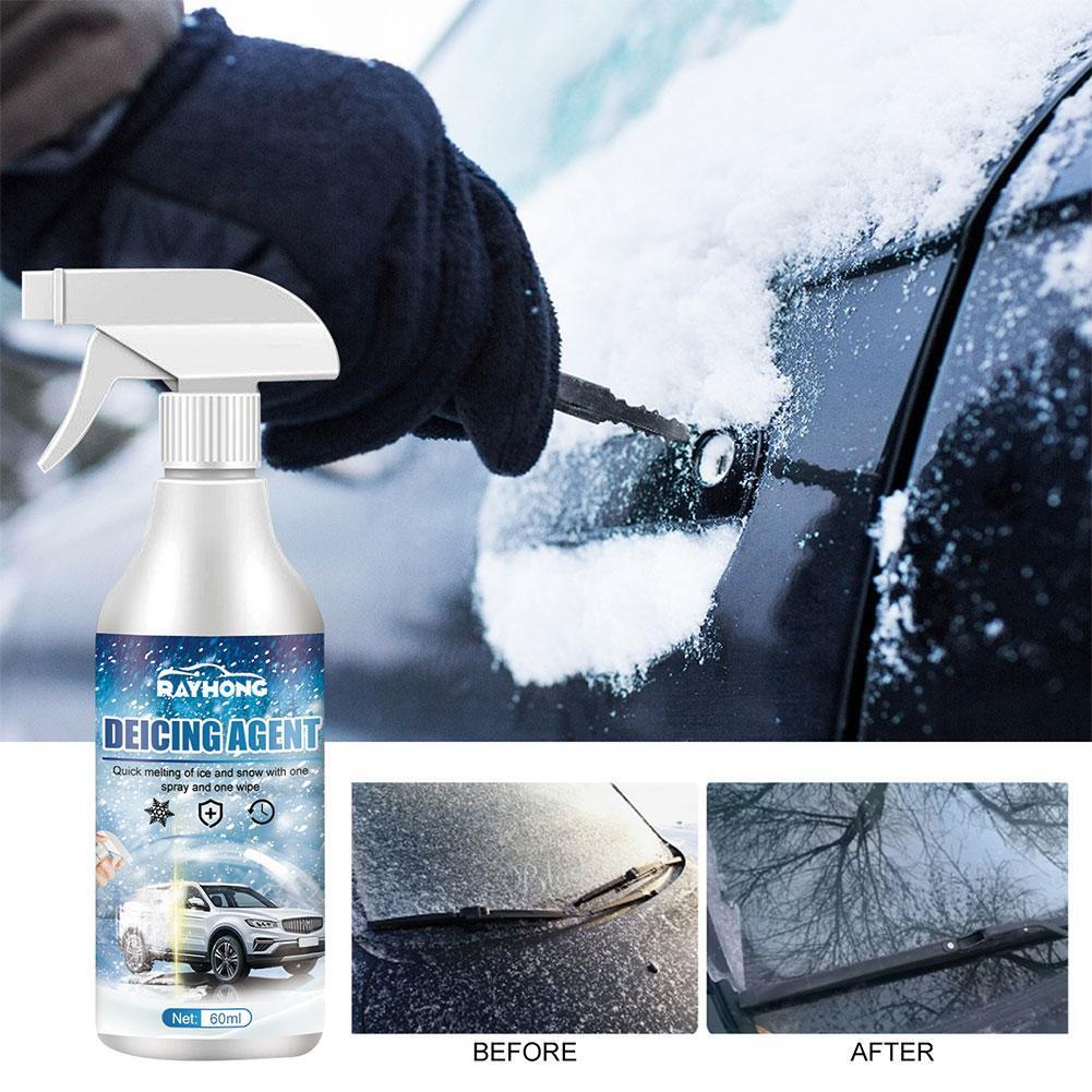 60ML Car Windshield Ice-Remover Spray Deicing Deicer Defroster Melting Agent