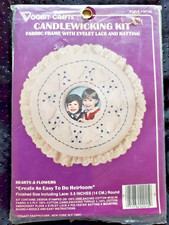 Vogart Crafts "Hearts  Flowers" Candlewick Frame Kit Size 5.5"