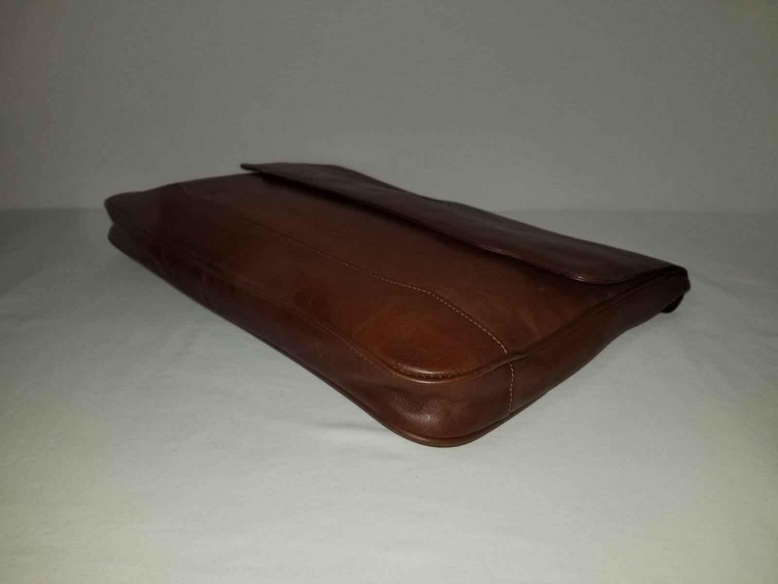 Clava American Brown Leather Organizer Attache Portfolio Brief