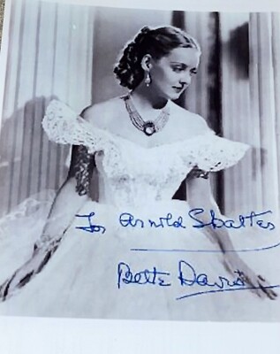 Bette Davis signiertes Foto - Preprint - Top Qualität - tolles Weihnachtsgeschenk