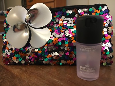 M A C Shiny Pretty Things Bag and Little MAC Prep + Prime Fix+ Genuine Brand New
