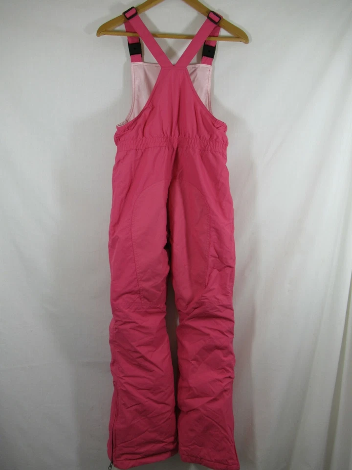 Lands' End Winter Bib Overall Girls Size 14 Snow Ski Pants Pink Grow-a-Longs - Image 3 of 4