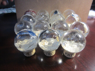 Patron ''Extra Anejo'' Tequila Empty Glass Bottle with Cork Top, 5 & 7 Years
