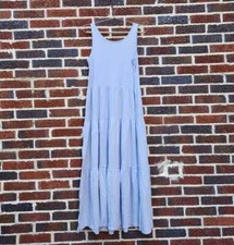 New women's XXS S J Crew broken in jersey tiered maxi dress in Peri shadow