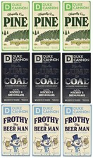 PACK de 3 jabones de Navidad Duke Cannon; jabón perfumado de cerveza, carbón y pino para hombre