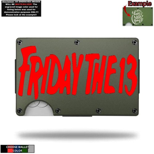 FRIDAY THE 13 Freddy Kreuger Wallet - Laser Engraved Wallet - Cool Wallet - Afbeelding 1 van 10