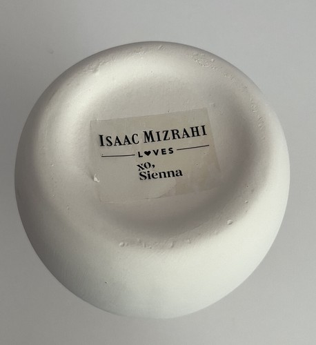 Isaac Mizrahi Loves XO Sienna Vase Keramik Pottery creme getaucht rosa Glasur - Bild 6 von 7