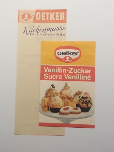 OETKER Vanillinzucker- Päckchen & Rechnungsblockzettel