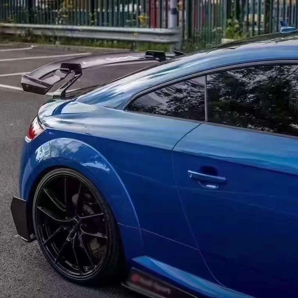 Real Carbon Fiber Car Rear Spoiler Wing Lip Fits Audi TT TTS TTRS R8 Coupe - Image 2 of 4