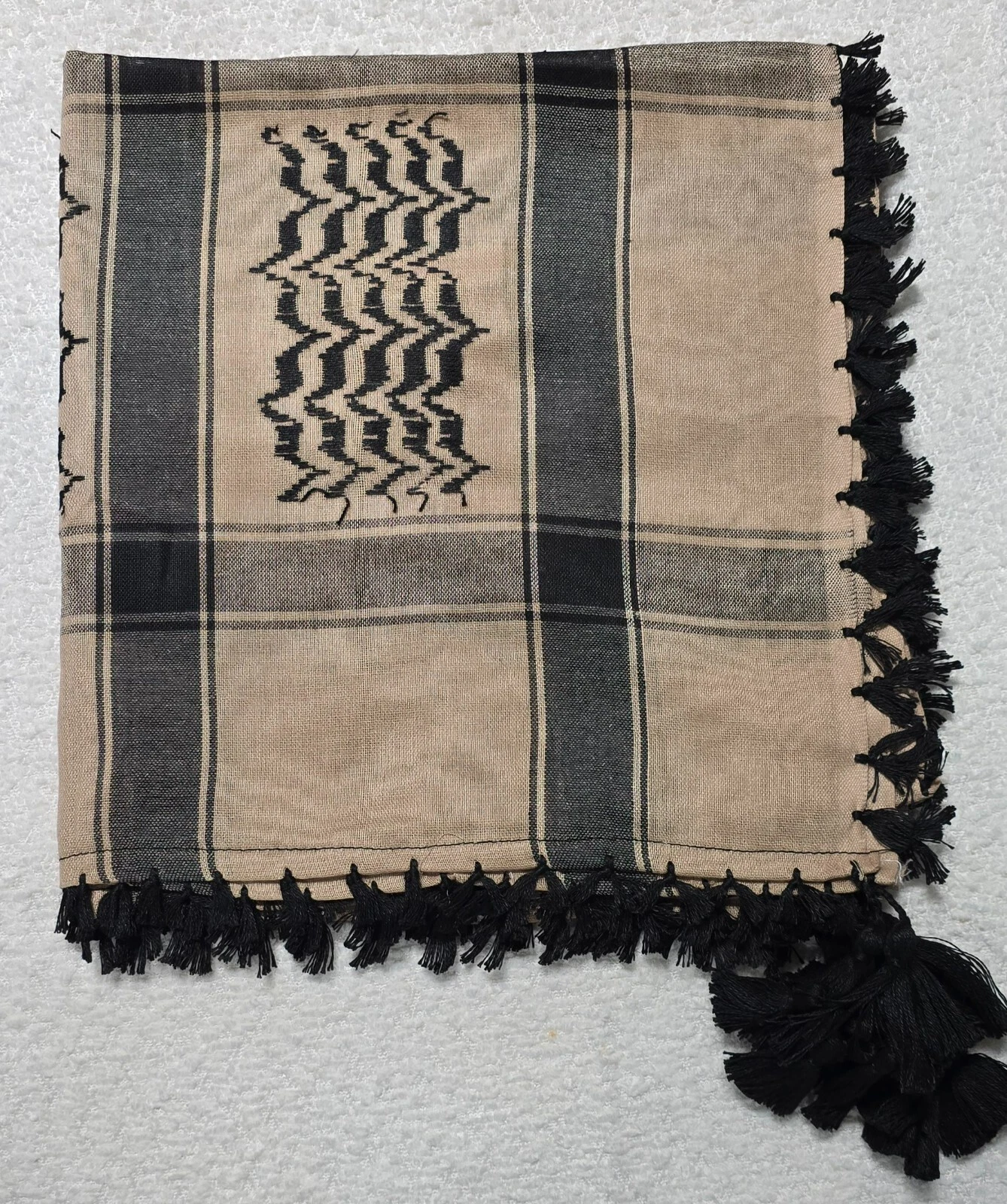 Unisex Grayish Pink Black Shemagh Head Scarf Neck Wrap Face Cover Military