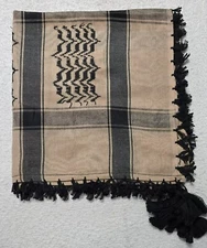 Unisex Grayish Pink Black Shemagh Head Scarf Neck Wrap Face Cover Military