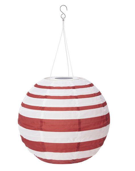IKEA SOLVINDEN LED Lámpara Colgante con Energía Solar Exterior Globo Rojo Ray...