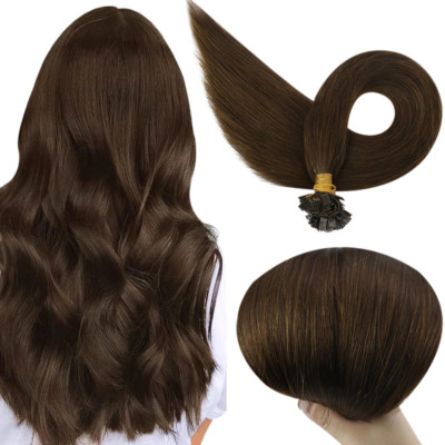 Thick Straight Flat Tip Keratin Fusion Keratin Tip Human Hair Extensions 100g