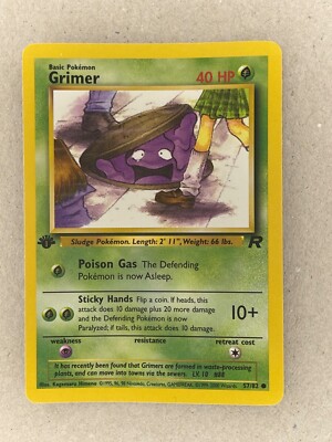 Grimer 57/82 Near Mint 1st Edition Team Rocket Common 2000 Pokemon