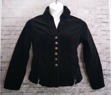 Dressbarn Black Corduroy Blazer Jacket Medium