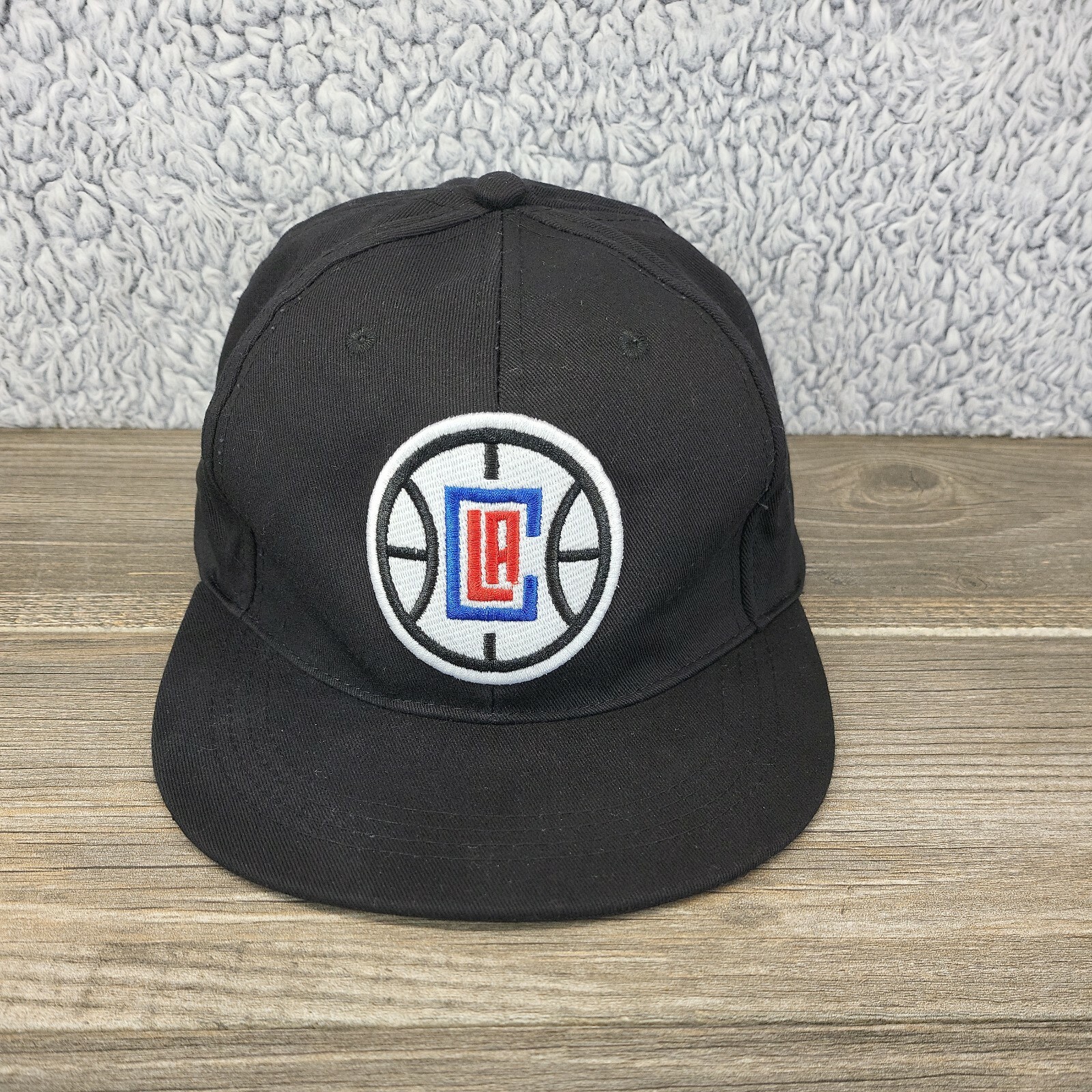 LA Clippers Snapback Hat Solid Black Baseball Cap… - image 1