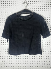 Banana Republic eyelet mesh cropped top size S