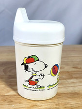 Snoopy  Woodstock Vintage Plastic Sippy Cup Peanuts Danara 1965