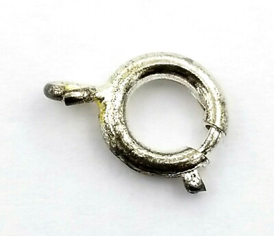 Antique Vintage Silver Tone Spring Ring Clasp mm in Diameter