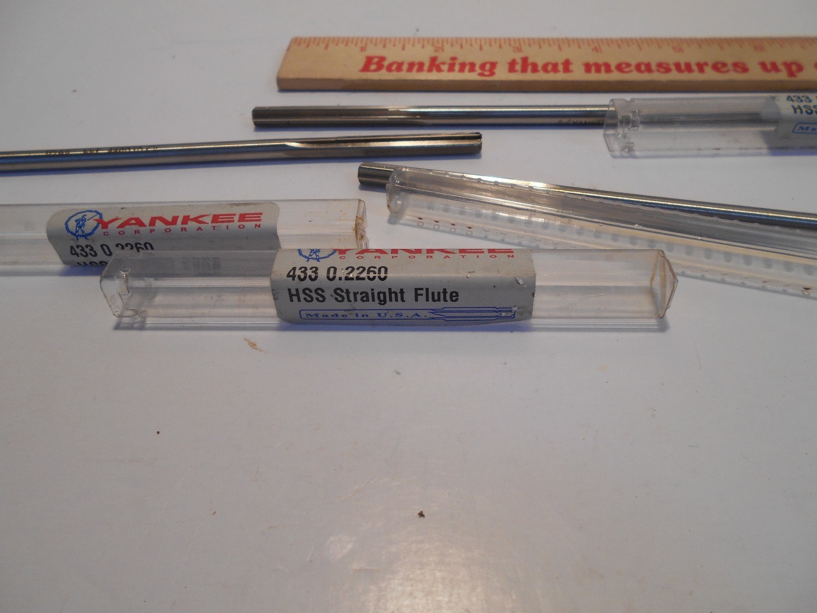 YANKEE REAMER .2260 Diameter X 6" Long 6 Flute Straight Chucking Reamer