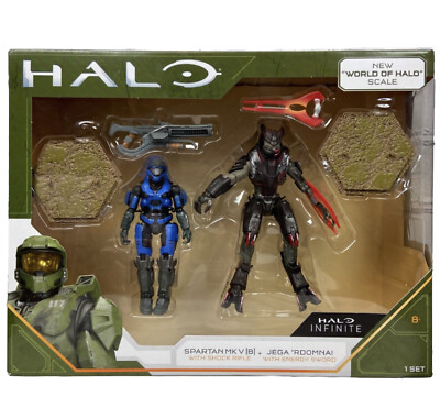 World Of Halo Infinite Spartan MK V [B] VS Jega Rdomnai Action Figure Play  Set