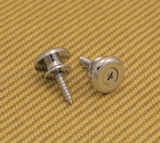 EOSB-C 2 Chrome Oversized Strap Buttons Set for Guitar/Bass