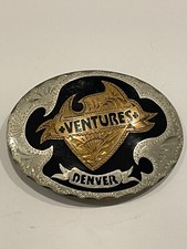VENTURES DENVER Handcrafted in USA Engraving Metal Belt Buckle
