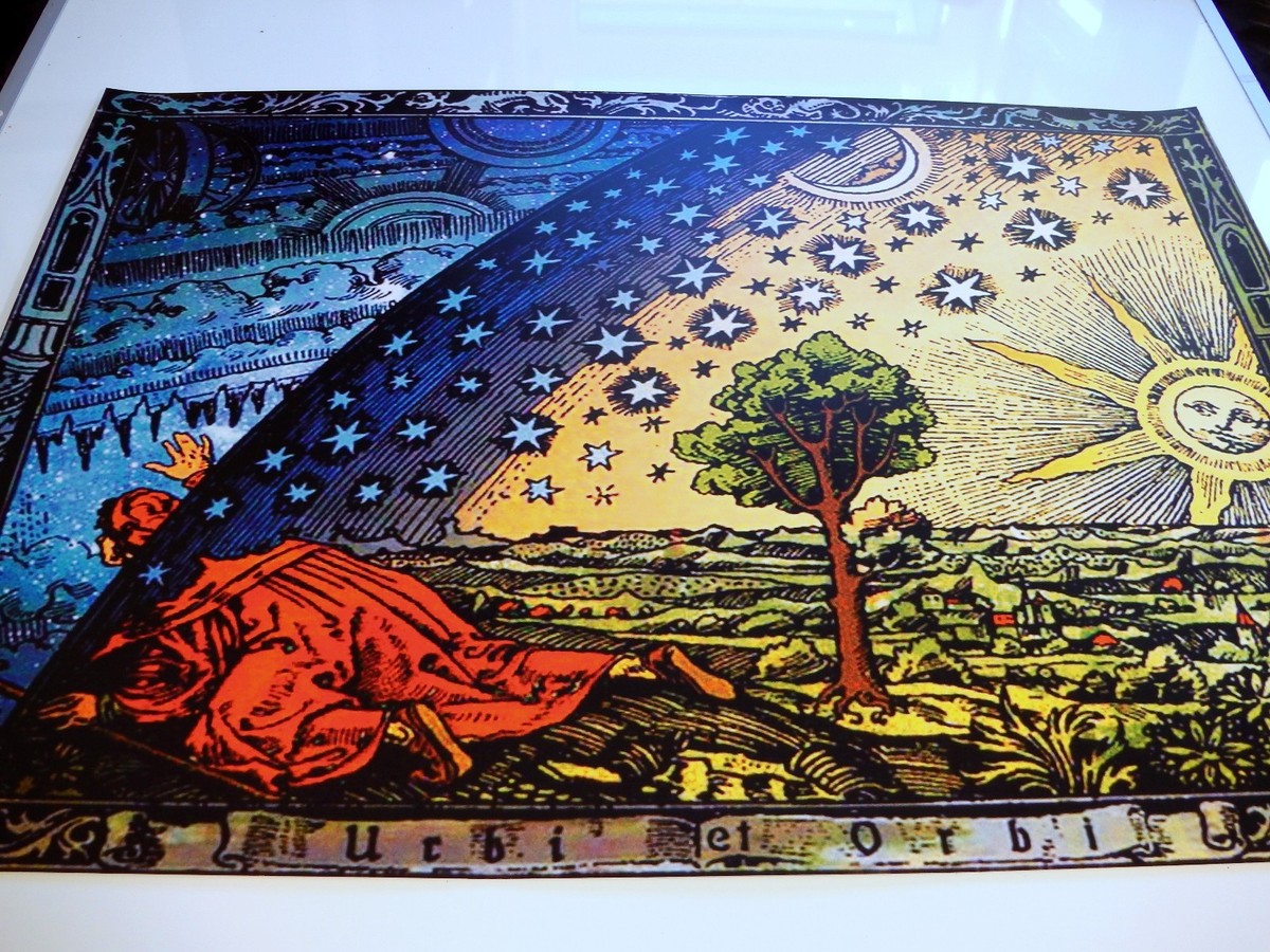 洋書希少）Jacques Villeglé, Flammarion, 2007。 Amazon.com: The Flammarion Engraving WHEELS WITHIN WHEELS 1888