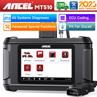 ANCEL MT510 OBD2 Scanner Motorcycle Diagnostic Tool Fit For Ducati All System